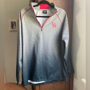 University of Houston Gray and Red Quarter-Zip Pullover men’s size large